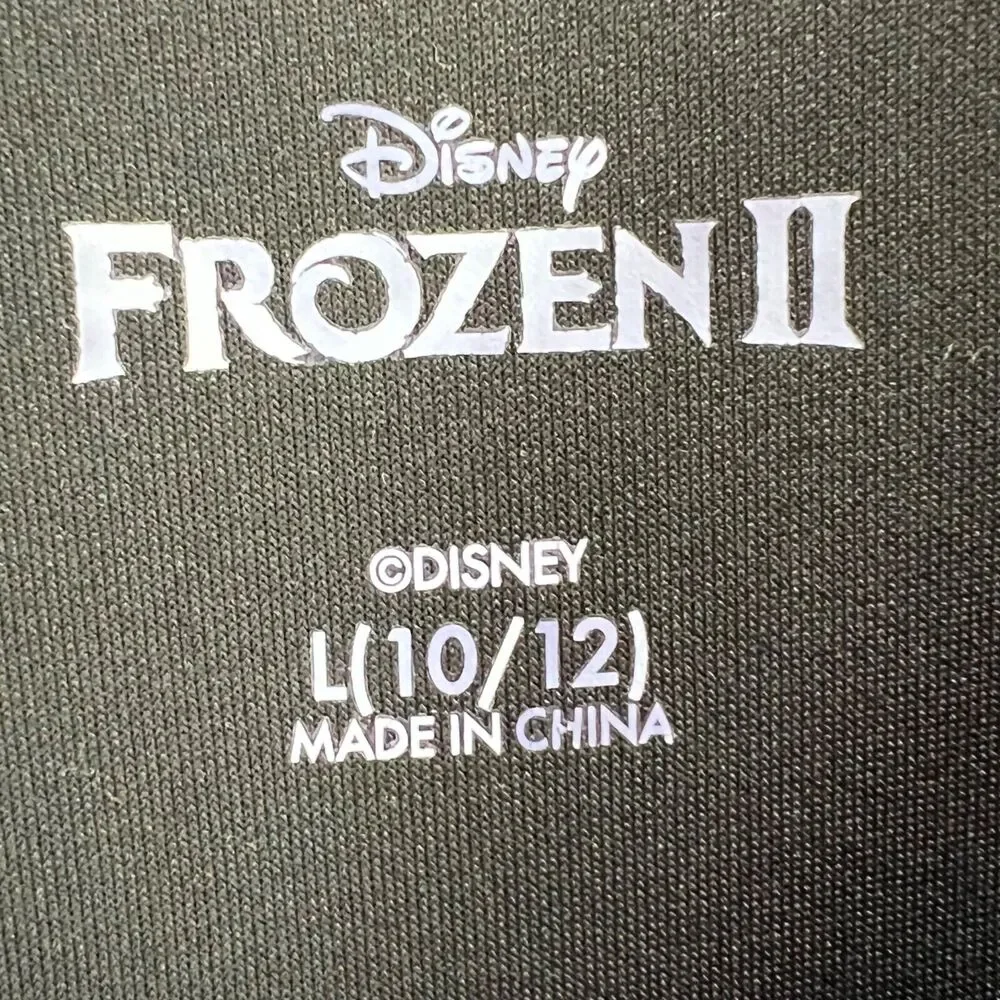 Disney Frozen II Anna Cape Dress Costume L 10-12 Black Purple Halloween Dress Up